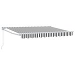 vidaXL Auvent rétractable Anthracite et blanc 3 5 x 2 m