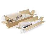 Caisse carton longue simple cannelure à grande ouverture raja 60x15x15 cm (lot de 10)