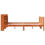 vidaXL Cadre de lit et tête de lit cire marron 135x190 cm bois de pin