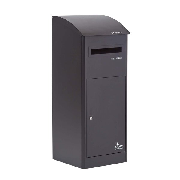 Boîte à colis Extra-Large Noir 1 porte Couvercle incliné Acier galvanisé SMART PARCEL BOX™