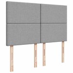 VidaXL Cadre de lit ottoman et matelas gris clair 140x190 cm tissu