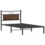 vidaXL Cadre de lit sans matelas chêne marron 100x190 cm