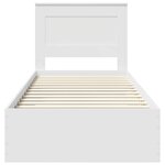 vidaXL Cadre de lit avec tiroir avec tête de lit Bois d'ingénierie