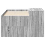 vidaXL Lit haut pour enfants avec bureau Sonoma gris Bois d'ingénierie