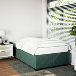vidaXL Cadre de lit vert foncé 120x190 cm velours