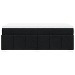 vidaXL Sommier à lattes de lit avec matelas Noir 90x200 cm Tissu
