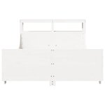 vidaXL Cadre de lit sans matelas blanc 120x190 cm bois de pin massif