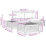 vidaXL 4 Pièces Ensemble de canapés d'extérieur Polyester Blanc