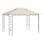 vidaXL Belvédère 4x3x2 7 m Crème 160 g/m²