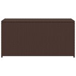 vidaXL Boîte de rangement de jardin marron 120x50x60 cm résine tressée