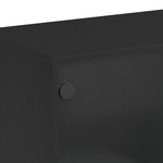 vidaXL Buffet haut avec portes noir 68x37x109 cm bois d'ingénierie