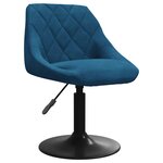 vidaXL Chaises pivotantes à manger lot de 4 bleu velours