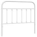 vidaXL Tête de lit métal blanc 100 cm