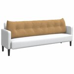 vidaXL Coussin de Dos Marron 200 x 24 x 50 cm Velours