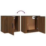 vidaXL Table de chevet murale Chêne marron 50x30x47 cm