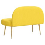 vidaXL Banc rembourré avec dossier Jaune clair 110 x 60 x 76 cm