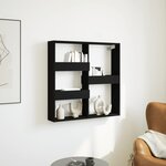 vidaXL Armoire murale noir 80x15x80 cm bois d'ingénierie