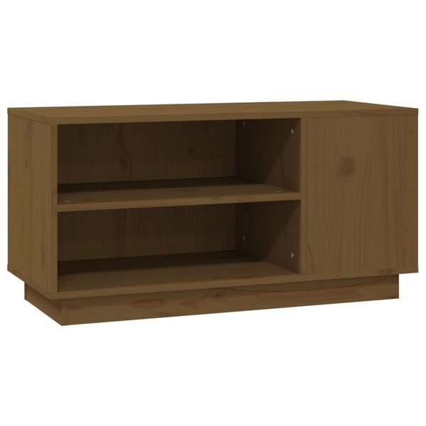 vidaXL Meuble TV Marron miel 80x35x40 5 cm Bois de pin massif