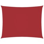 vidaXL Voile de parasol tissu oxford rectangulaire 3x4 5 m rouge
