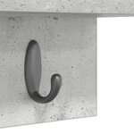 vidaXL Porte-manteau mural avec étagère Gris béton 60 x 10.5 x 18 cm