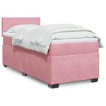vidaXL Sommier à lattes de lit et matelas Rose 80x200 cm Velours