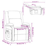 vidaXL Fauteuil électrique de massage Crème Velours