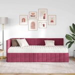 vidaXL Cadre de lit d'angle avec matelas 2 Pièces Vert Velours