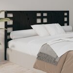 vidaXL Tête de lit Noir 166x4x100 cm Bois massif de pin
