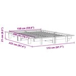 vidaXL Cadre de lit sans matelas blanc 150x200 cm bois de pin massif