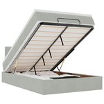 vidaXL Lit ottoman avec matelas gris clair 120x190 cm velours