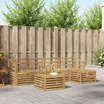 vidaXL Ensemble de canapés d'extérieur 6 pc Blanc Bois d'Acacia Massif