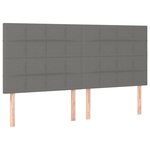 vidaXL Sommier à lattes de lit avec matelas Gris foncé 160x200cm Tissu