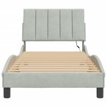 vidaXL Cadre de lit avec LED sans matelas gris clair 80x200 cm velours