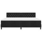 vidaXL Lit à ressorts avec matelas Noir 200 x 200 cm tissu
