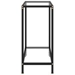 vidaXL Table console Transparent 60x35x75 cm Verre trempé