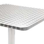 vidaXL Table de jardin Argenté 60x60x70 cm Aluminium