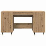 vidaXL Bureau chêne artisanal 140 x 50 x 75 cm Bois d'ingénierie