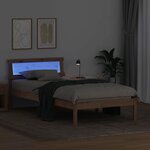 vidaXL Cadre de lit Marron 80 x 200 cm Bois massif en pin