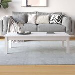 vidaXL Table basse Blanc 110x50x30 cm Bois massif de pin
