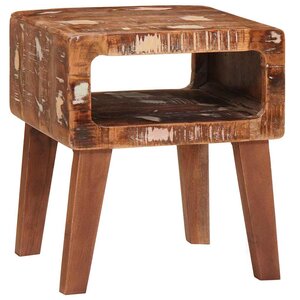 vidaXL Table d'appoint Marron 40 x 32 x 46 cm Bois Recyclé Solide
