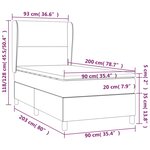 vidaXL Sommier à lattes de lit avec matelas Crème 90x200 cm Similicuir