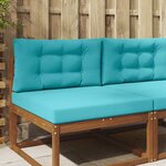 vidaXL Coussin de canapé d'extérieur 2 Pièces Turquoise Polyester