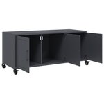 vidaXL Meuble TV anthracite 100 5x39x43 5 cm acier