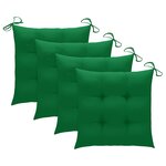 vidaXL Chaises à manger de jardin avec coussins lot de 3 Acacia massif