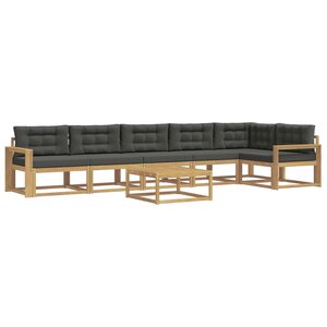 vidaXL Ensemble de canapés d'extérieur 7 pc Blanc et anthracite