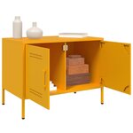 vidaXL Meubles TV 2 Pièces jaune moutarde 68x39x50 5 cm acier