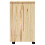 vidaXL Cabinet Roulant avec Tiroirs avec roue MOSS Vernis transparent