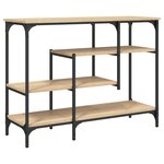 vidaXL Table console avec étagères chêne sonoma 100x35x75 cm