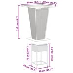 vidaXL Ensemble de bar de jardin 3 Pièces avec coussins noir poly rotin