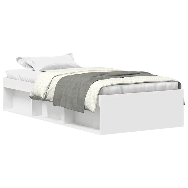 vidaXL Cadre de lit sans matelas blanc 100x200 cm